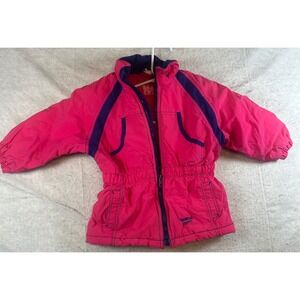 OshKosh B'gosh Kids Pink Blue Ski Snow Winter Jacket Coat Size 4T
